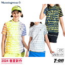 【ポイント10倍 4/22 12:59迄】マンシングウエア エンボイ Munsingwear ENVOY レディース ハイネックシャツ 半袖 モックネックシャツ -3℃ UVカット ロゴグラデーションプリント 総柄 M～3L 【送料無料】 2024 春夏 新作 ゴルフウェア