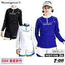 マンシングウエア エンボイ Munsingwear ENVOY レディース ポロシャツ 長袖 ハーフジップシャツ ハイネックシャツ UVカット 吸汗速乾 配色デザイン ロゴプリント M～3L 【送料無料】 2024 春夏 新作 ゴルフウェア