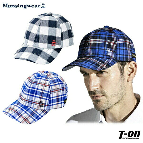 【ポイント10倍 5/21 12:59迄】マンシングウェア Munsingwear メンズ レディース キャップ Kinloch Andersonコラボ キンロックアンダーソン シアサッカー素材 タータンチェック柄 ワンポイントロゴ サイズ調整可能 2024 春夏 新作 ゴルフ