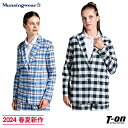 マンシングウェア Munsingwear レディース ジャケット テーラードジャケット Kinloch Andersonコラボ キンロックアンダーソン ストレッチ シアサッカー素材 チェック柄 M～3Lまで  2024 春夏 新作 ゴルフウェア