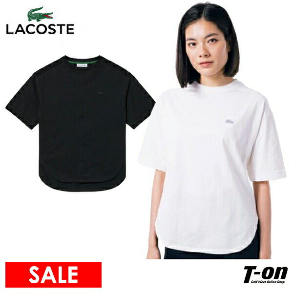 楽天【T-on】ティーオンラコステ LACOSTE　日本正規品 レディース Tシャツ 半袖 クルーネック コットン100％ ラウンドテールデザイン リラックスフィット ワンポイントロゴ 【送料無料】 2024 春夏 新作