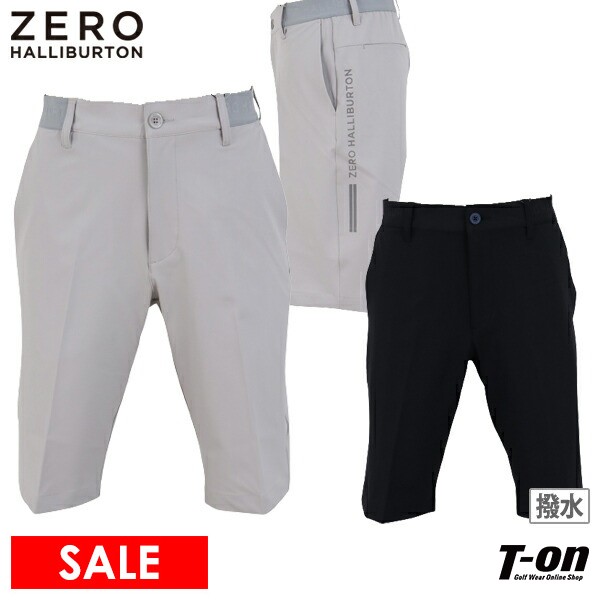 楽天【T-on】ティーオンゼロハリバートン ゴルフ ZERO HALLIBURTON GOLF メンズ パンツ ショートパンツ 撥水 ストレッチ 透けにくい素材 ウエストゴム仕様 ロゴプリント M～3L 【送料無料】 2024 春夏 新作 ゴルフウェア