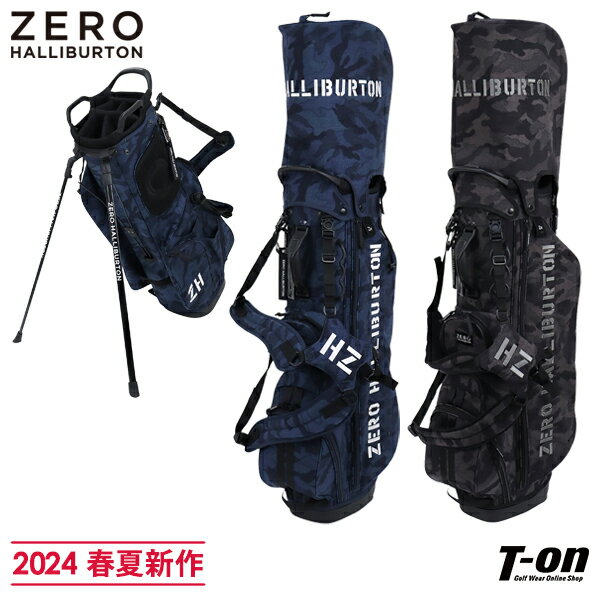 バートン ゼロハリバートン ゴルフ ZERO HALLIBURTON GOLF メンズ レディース キャディバッグ スタンド式キャディバッグ 9型 47インチ対応 コーデュラナイロン素材 カモフラ柄 ロゴ刺繍 背負えるショルダーベルト付き 数量限定 LIMITED ITEM 【送料無料】 2024 春夏 新作 ゴルフ