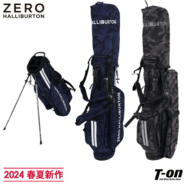 楽天【T-on】ティーオンゼロハリバートン ゴルフ ZERO HALLIBURTON GOLF メンズ レディース キャディバッグ スタンド式 7.5型 46インチ対応 コーデュラナイロン素材 背負えるショルダーベルト付 シューズケース付 カモフラ柄 迷彩柄 ロゴ刺繍 【送料無料】 2024 春夏 新作 ゴルフ