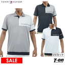 トミー ヒルフィガー ゴルフ TOMMY HILFIGER GOLF 日本正規品 メンズ ポロシャツ 半袖 ストレッチ UVカット カラーブロック メッシュ調ジャガード 【送料無料】 2024 春夏 新作 ゴルフウェア