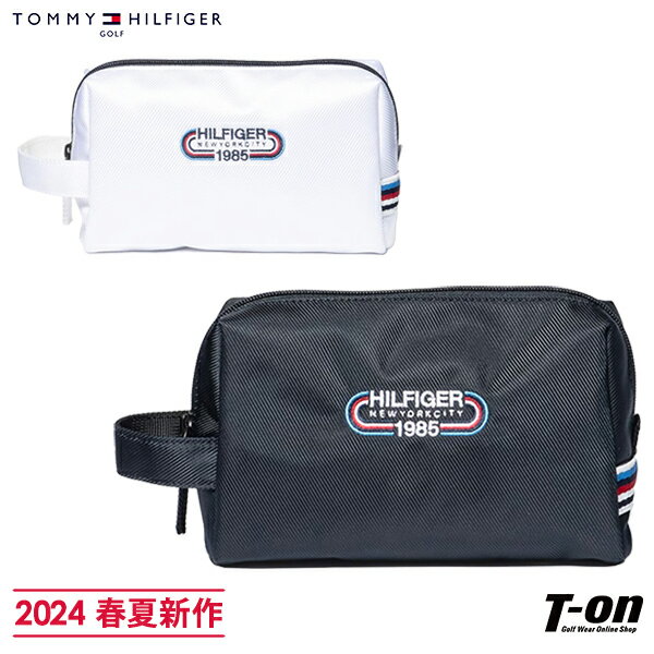 トミー ヒルフィガー ゴルフ TOMMY HILFIGER GOLF 日本正規品 メンズ レディース カートポーチ ラウンドポーチ ポーチ ラウンドロゴ刺繍 持ち手付き 2024 春夏 新作 ゴルフ