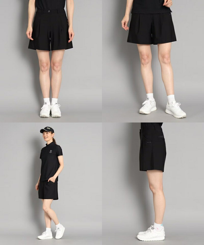 アダバット adabat レディース パンツ ショートパンツ UVカット 接触冷感 タック付き ゆったりシルエット ショートパンツ 【送料無料】 2024 春夏 新作 ゴルフウェア