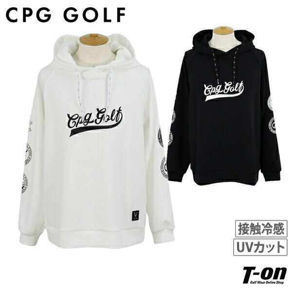 シーピージー ゴルフ CPG GOLF メンズ パーカー フーディー 接触冷感 UVカット ストレッチ ダンボールニット素材 グラフィカルプリント  2024 春夏 新作 ゴルフウェア