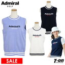 楽天【T-on】ティーオンアドミラルゴルフ Admiral Golf 日本正規品 レディース ベスト ニットベスト クルーネック ユニオンジャックジャガード ロゴ刺繍 【送料無料】 2024 春夏 新作 ゴルフウェア