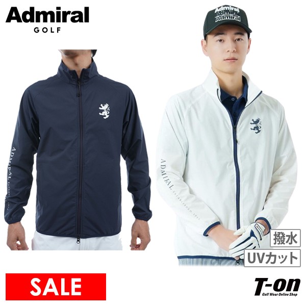 アドミラルゴルフ Admiral Golf 日本正規品 メンズ ブルゾン ウィンドジャケット 撥水 UVカット ストレッチ ロゴプリント 【送料無料】 2024 春夏 新作 ゴルフウェア