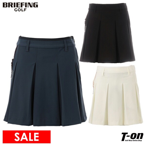 ブリーフィング ゴルフ BRIEFING GOLF レディース スカート ボックスプリーツ ティー挿し付き インナーパンツ一体型 WS DRY FLARE SKIRT メタル風ロゴワッペン 【送料無料】 2024 春夏 新作 ゴルフウェア