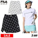 フィラ フィラゴルフ FILA GOLF レディース パンツ ショートパンツ キュロットパンツ 撥水 吸汗速乾 ミニポケット付 ロゴチェック柄 総柄デザイン 2024 春夏 新作 ゴルフウェア