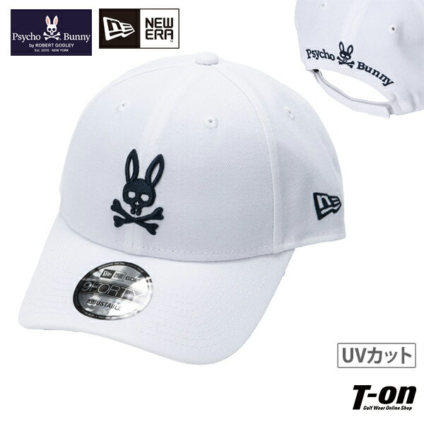 サイコバニー×ニューエラ ゴルフ Psycho Bunny×NEW ERA GOLF 日本正規品 メンズ レディース キャップ ツイルキャップ NEW ERA GOLFコラボ 9FORTY UVカット すべり部抗菌 立体スカルバニー刺繍 ゴルフ