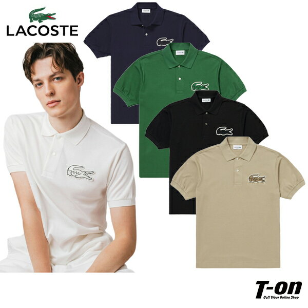 ラコステ LACOSTE 日本正規品 メンズ ポロシャツ 半袖 鹿の子素材 PATCH POLO クラシックフィット ビッククロックエンブレム【送料無料】ゴルフウェア