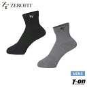ゼロフィット ZEROFIT メンズ ソックス ハーフミドルソックス クロスソックス テーピング機能 かかとホールド 通気性 抗菌防臭 アーチサポート 多機能ソックス ゴルフ