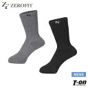 ゼロフィット ZEROFIT メンズ ソックス ミドルソックス クロスソックス テーピング機能 かかとホールド 抗菌防臭 通気性 アーチサポート 多機能ソックス ゴルフ