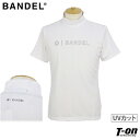 バンデル BANDEL メンズ ハイネックシャツ 半袖 UVカット 吸汗速乾 BICOLOR S/S MOCK T モックネックシャツ ロゴプリント【送料無料】ゴルフウェア
