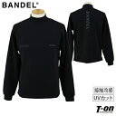 バンデル BANDEL メンズ ハイネックシャツ 長袖 モックネックシャツ ストレッチ UVカット 接触冷感 涼しい素材 ロゴプリント 【送料無料】ゴルフウェア