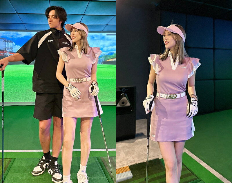 ミラーナインゴルフ MIRROR9GOLF レディース ポロシャツ 半袖 ノースリーブ スキッパーポロシャツ メッシュ衿 ストレッチ ダブルフリル袖デザイン 【送料無料】 ゴルフウェア