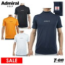 【30%OFF SALE】アドミラルゴルフ Admiral Golf 日本正規品 メンズ ハイネックシャツ 半袖 吸水速乾 ハニカムメッシュ素材 モックシャツシャツ フラッグ&ランパント刺繍 M~3Lまでご用意 ゴルフウェア