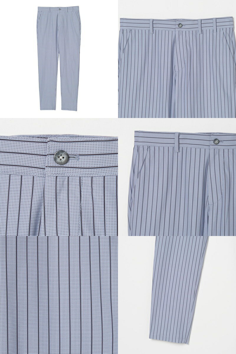 ヒールクリーク Heal Creek メンズ パンツ ロングパンツ UVカット ウエスト一部ゴム入り ストライプ柄＆ドット柄 ロゴ刺繍 【送料無料】 2025 秋冬 新作 ゴルフウェア