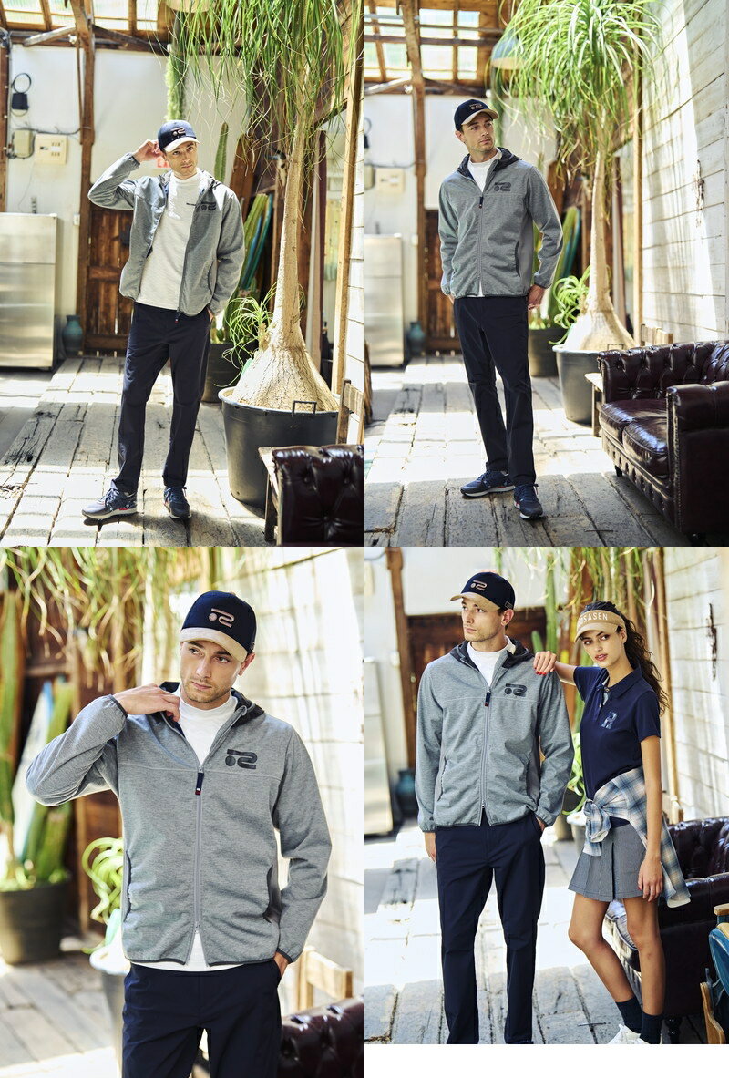 【30％OFF SALE】ロサーセン ROSASEN メンズ ブルゾン パーカー フード付き 撥水 防風 ストレッチ 3層素材 迷彩柄ディテール ロゴプリント 【送料無料】 2025 秋冬 新作 ゴルフウェア