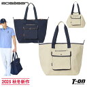 ロサーセン ROSASEN メンズ レディース トートバッグ ビッグトートバッグ キャンバス素材 裏コーティング加工 カラーブロック 配色切替 ロゴ刺繍 【送料無料】 2025 秋冬 新作 ゴルフ