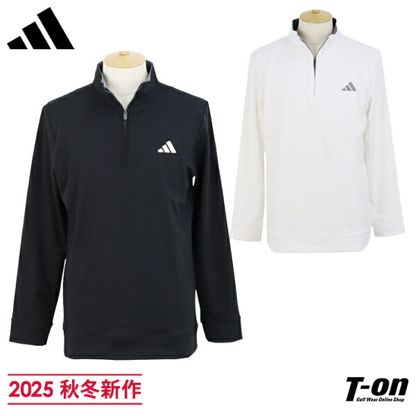 アディダス アディダスゴルフ adidas Golf 日本正規品 メンズ ポロシャツ 長袖 ハイネック ハーフジップ モックネック スウェット素材 ストレッチ 3ストライプス 【送料無料】 2025 秋冬 新作 ゴルフウェア
