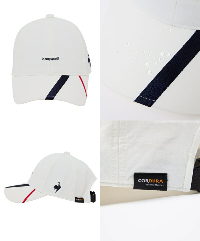 ルコックスポルティフ ゴルフ ルコック le coq sportif GOLF レディース キャップ コーデュラキャップ 撥水 UVカット トライアングルデザイン ロゴ刺繍 トリコロールカラー 2025 秋冬 新作 ゴルフ 【送料無料】