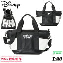 ディズニー Disney メンズ レディース カートバッグ カートポーチ ショルダーバッグにもなる 2WAY ラウンドバッグ ミッキーマウス刺繍 モノトーンデザ...