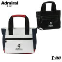アドミラルゴルフ Admiral Golf 日本正規品 メンズ レディース カートバッグ カートポーチ ラウンドバッグ ランパントロゴ刺繍 6ポケット 型押し皮革調 レザー調素材 ゴルフ
