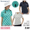 【タイムセール 9/11 13:00迄 10%OFF】マンシングウェア Munsingwear レディース ポロシャツ 半袖 TAROUTコラボ 70周年限定 総柄プリント UVカット -3℃ 涼しい素材 リトルピート シルクハット 蝶ネクタイ総柄 飛び柄 【送料無料】 2025 秋冬 新作 ゴルフウェア