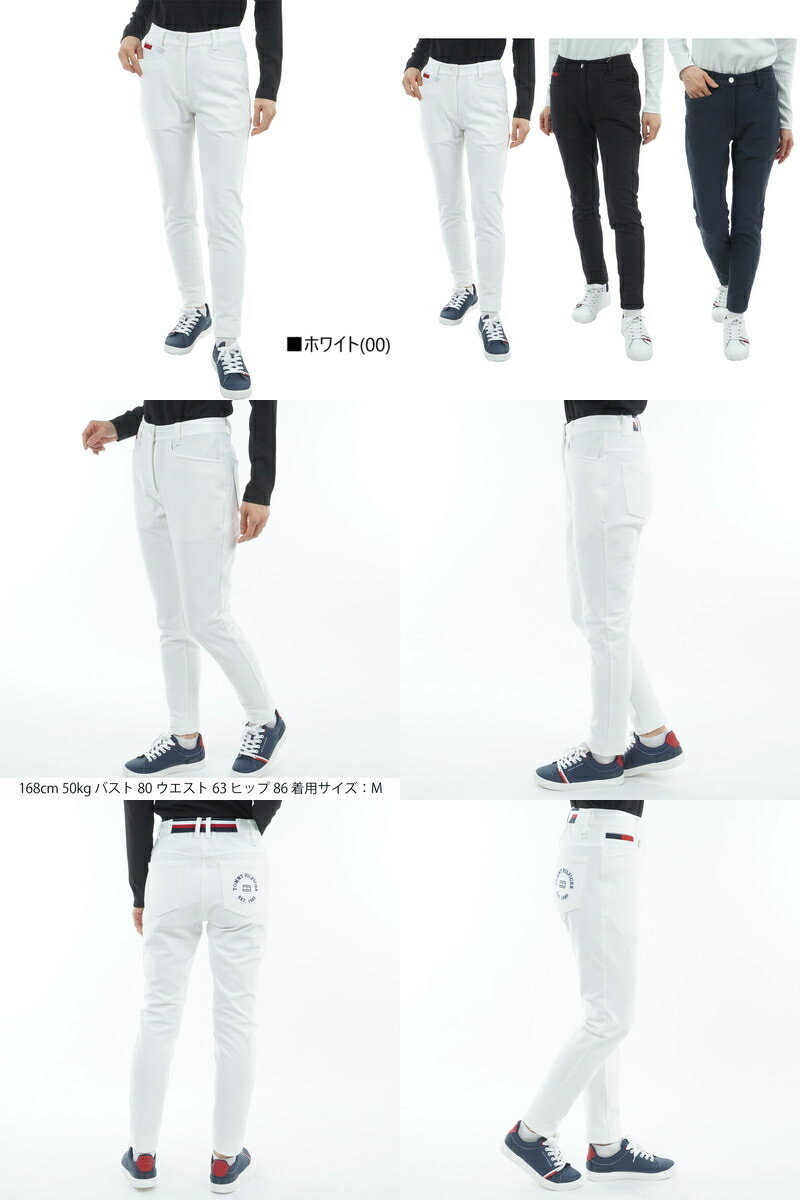 トミー ヒルフィガー ゴルフ TOMMY HILFIGER GOLF 日本正規品 レディース パンツ ロングパンツ スリムパンツ ストレッチ 裏起毛 保温 防寒 暖かい素材 ウエスト後ろトリコロールゴム ロゴ刺繍 【送料無料】 2025 秋冬 新作 ゴルフウェア