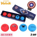 ボルビック Volvik メンズ レディース ゴルフボール マーカーセット VIVID SOFT カラーボール アベンチャーズ キャプテンアメリカ コラボ ボー...