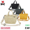 ワック WAAC 日本正規品 メンズ レディース カートバッグ ラウンドバッグ ミニトートバッグ ショルダーベルト付き 2WAY 底鋲付き ワッキー刺繍 【送料無料】 2025 秋冬 新作 ゴルフ