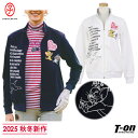 カステルバジャックスポーツ CASTELBAJAC SPORT レディース ブルゾン トラックジャケット ダンボールニット素材 コットン混紡 トムとジェリーコラボ 衿内側ボーダー柄 家紋ロゴ刺繍 【送料無料】 2025 秋冬 新作 ゴルフウェア