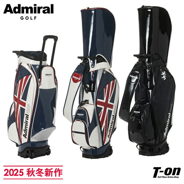 アドミラルゴルフ Admiral Golf 日本正規品 メンズ レディース キャディバッグ キャスター付キャディバッグ 9型 47インチ対応 エナメル素材 ユニ...
