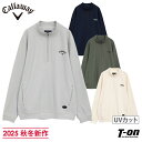 キャロウェイ アパレル キャロウェイ ゴルフ Callaway APPAREL メンズ トレーナー 長袖 ハーフジップアップ ハイネック UVカット ワッフル素材 モックネック 裾切替 プルオーバー ロゴ刺繍 【送料無料】 2025 秋冬 新作 ゴルフウェア