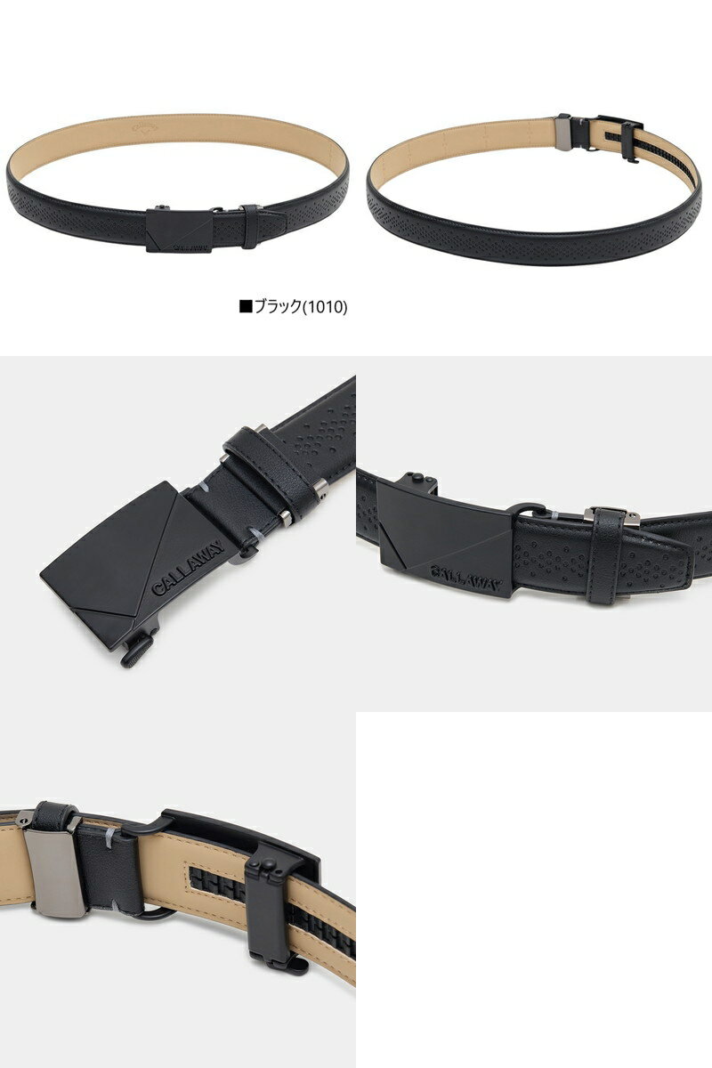 キャロウェイ アパレル キャロウェイ ゴルフ Callaway APPAREL メンズ ベルト セレーションベルト キーリットベルト ホールレスベルト レザー調 ストレッチ パンチング型押しデザイン 2025 秋冬 新作 ゴルフ 【送料無料】