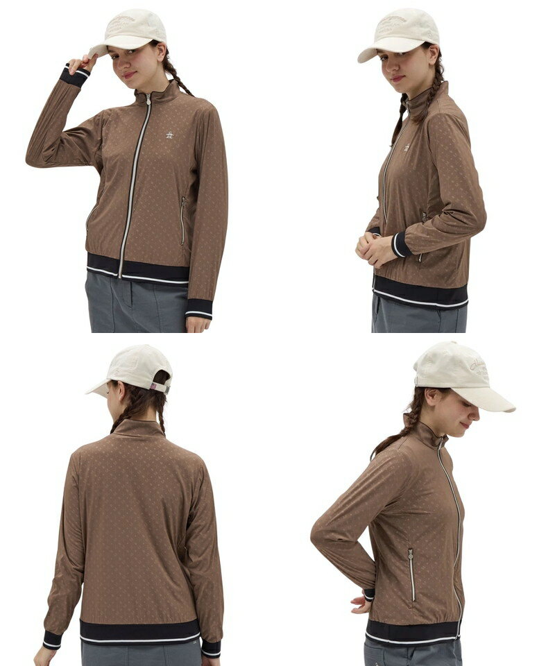 【ブラックフライデーP10倍】マンシングウェア Munsingwear レディース ブルゾン 撥水 ストレッチ 配色パイピング ゴルフモチーフ＆ロゴ エンボスデザイン M〜3L 【送料無料】 2025 秋冬 新作 ゴルフウェア