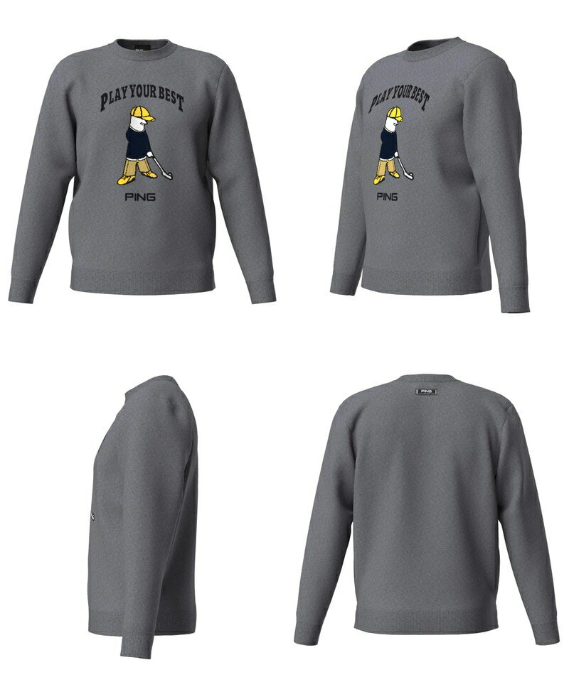 ピン PING メンズ セーター クルーネック ニットプルオーバー Mr.PINGジャガード クルーネックセーター 【送料無料】 2025 秋冬 新作 ゴルフウェア