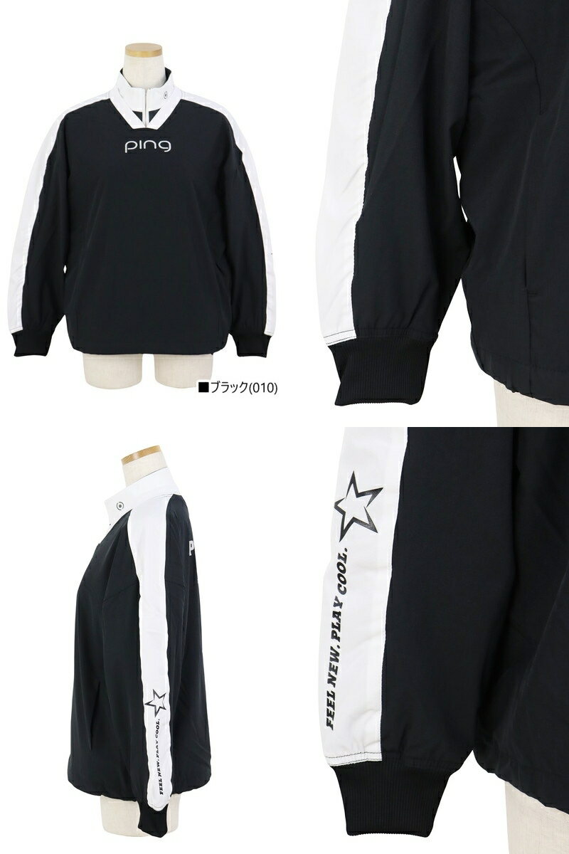 ピン PING レディース ブルゾン ハーフジップシャツ セット 長袖 スニードジャック Vネック 撥水 中綿一体メッシュ裏地 保温 防寒 ポロシャツ ハイネックシャツ ハーフジップ ツインレイヤード アウター＆インナー 3WAY 【送料無料】 2025 秋冬 新作 ゴルフウェア