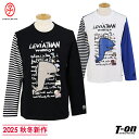 カステルバジャック CASTELBAJAC メンズ Tシャツ 長袖 クルーネック 上質コットン100% ボーダー柄切替 英字デザイン クジラプリント 【送料無料...
