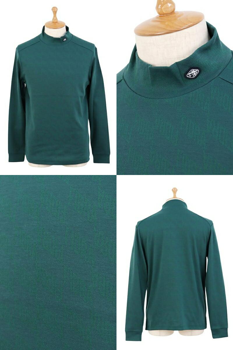 フィドラ FIDRA メンズ ハイネックシャツ 長袖 ストレッチ 吸湿発熱 カットソー モックネックシャツ 消臭 ロゴワッペン 2025 秋冬 新作 ゴルフウェア 【送料無料】