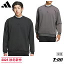 アディダス アディダスゴルフ adidas Golf 日本正規品 メンズ トレーナー プルオーバー スウェット ハイネック 裏微起毛 保温 裾ゴム ルーズフィット ロゴプリント 【送料無料】 2025 秋冬 新作 ゴルフウェア