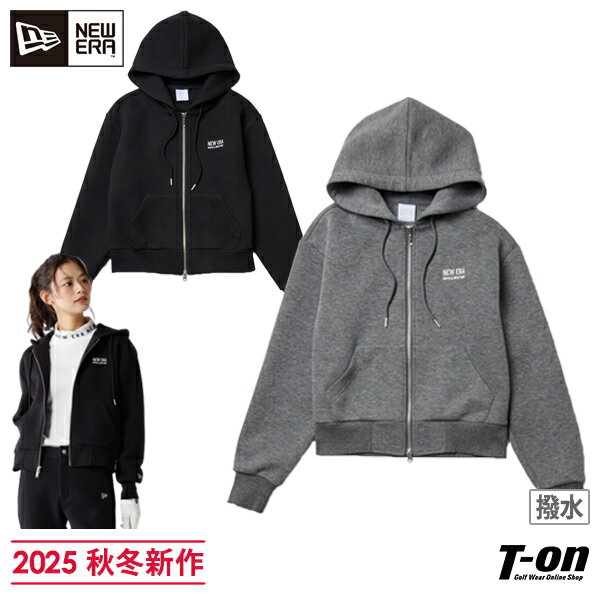 ニューエラ ゴルフ ニューエラ NEW ERA 日本正規品 レディース ブルゾン パーカー スウェット フーディー 撥水 ダンボールニット ロゴ刺繍付 クロップドトップス 【送料無料】 2025 秋冬 新作 ゴルフウェア