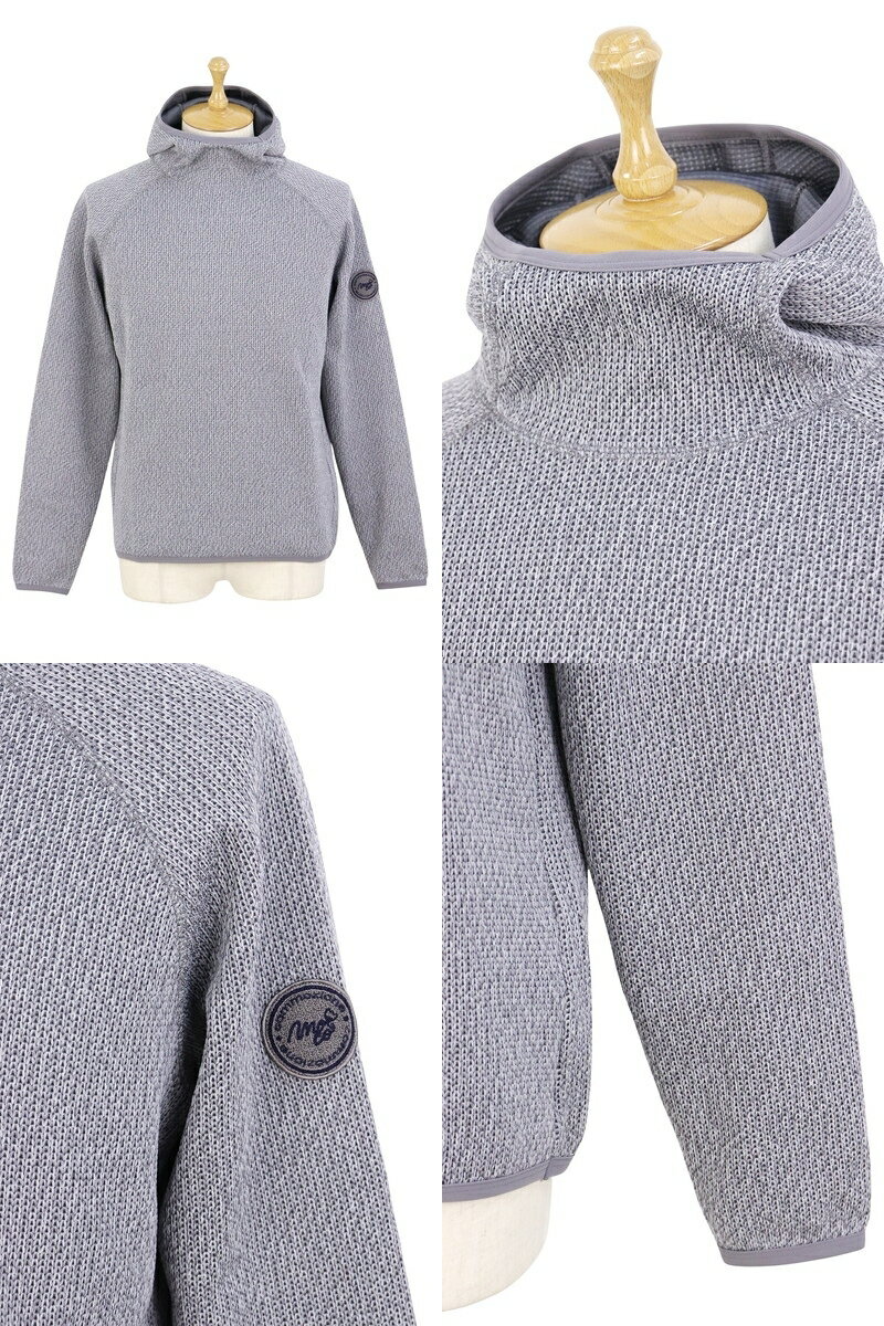 モコ MOCO スツールズ STOOLS メンズ パーカー フード付きプルオーバー ニット風トレーナー ハイネック 杢調 ロゴワッペン 【送料無料】 2025 秋冬 新作 ゴルフウェア