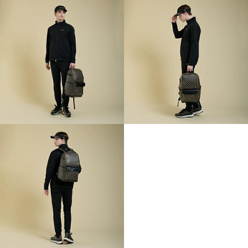 レザレクション Resurrection メンズ ブルゾン スタンドカラージャケット トラックジャケット ストレッチ レザレクション柄ジャガード 総柄 幾何学柄 ゴールドロゴ 【送料無料】 2025 秋冬 新作 ゴルフウェア