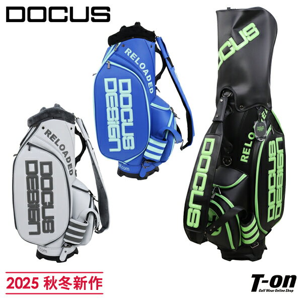 ドゥーカス DOCUS メンズ レディース キャディバッグ 10型 大型キャディバッグ 3点式ショルダーベルト RELOADED 25 TOUR 10 配色ロゴ...