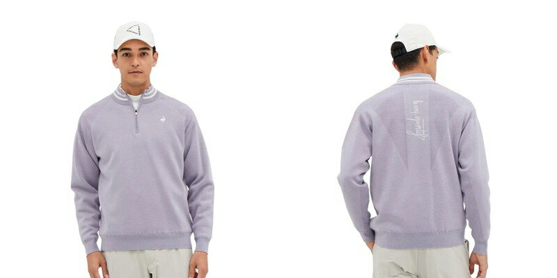 ルコックスポルティフ ゴルフ ルコック le coq sportif GOLF メンズ セーター ハーフジップアップ ハイネックにもなる 防風 ストレッチ裏地付き ウール混紡【送料無料】2025 秋冬 新作 ゴルフウェア